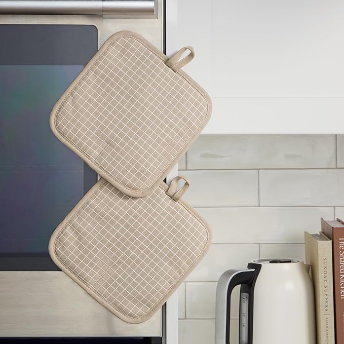 KITCHENAID Gourmet Series Gridlines Pot Holders 2-Pack Set, Heat Resistant up - Image 5