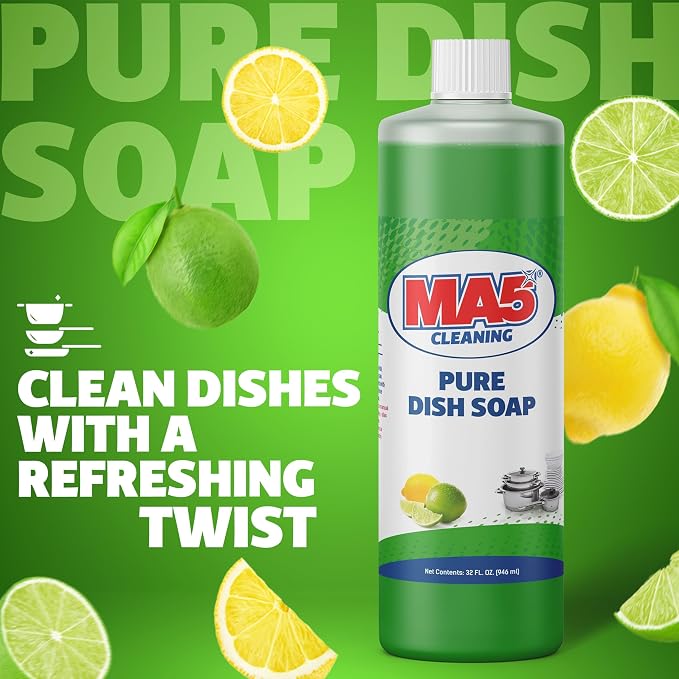 MA5X CLEANING Pure Liquid Dish Soap, 32oz