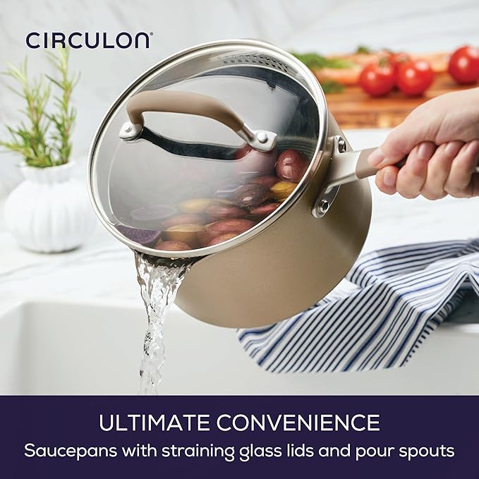 Circulon Premier Professional Hard Anodized Nonstick Cookware Induction Pots - Image 3