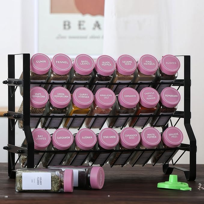 48 Glass storage jars，Glass Spice Jars - Image 2