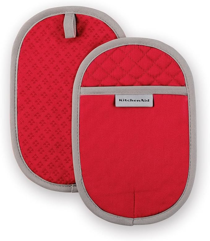 KitchenAid Asteroid Pot Holder 2-Pack Set, Fire Red by KitchenAid