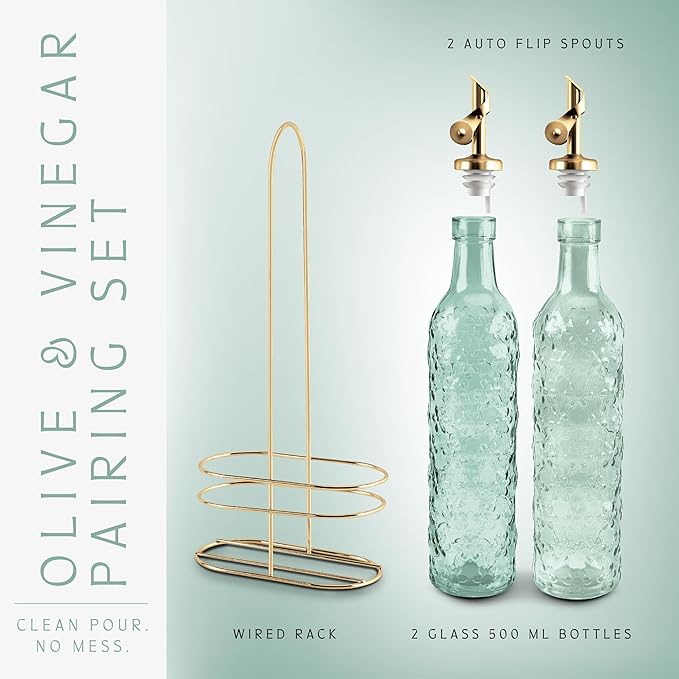 COOK WITH COLOR Glass Olive Oil Bottle Dispenser - Image 3