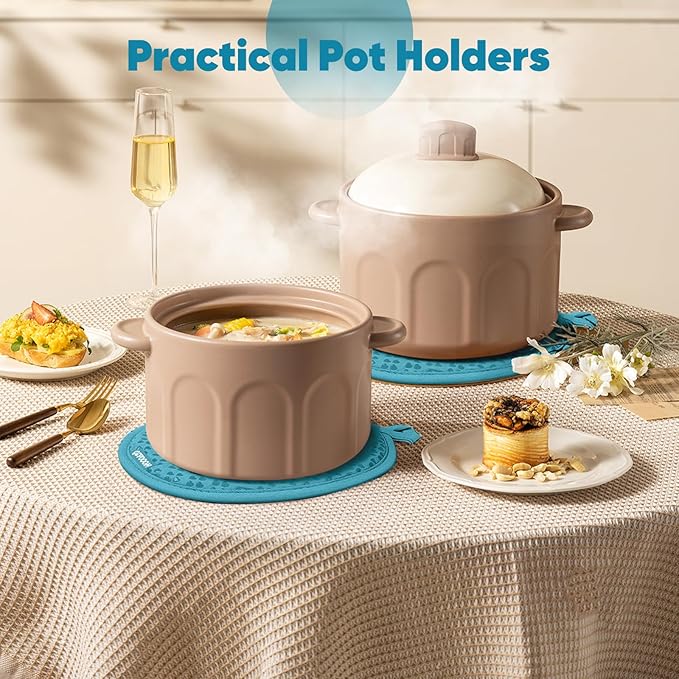 Oven Mitts and Pot Holders 4 Sets, Heat Resistant 500 ℉ Oven Mitt and Pot Holder - Image 5