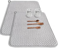 2 Pack Microfiber Dish Drying Mat, 24*17 inch Absorbent Dish Drainer Kitchen by Meirrnyyu