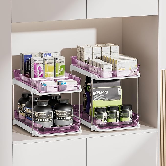 Delamu 2-Tier Multi-Purpose Bathroom Under Sink Organizers and Storage - Image 6