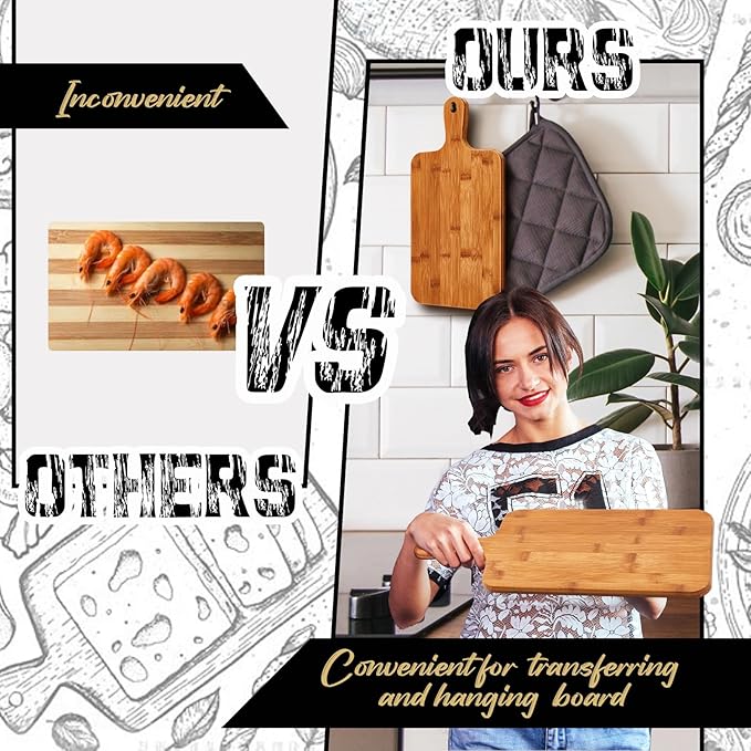 Nuenen 10 Pcs Wood Cutting Board - Image 3