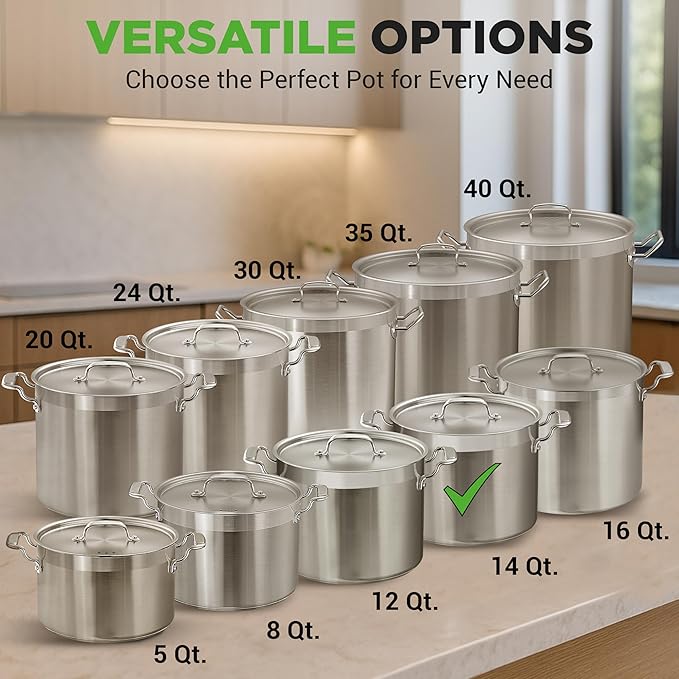 NutriChef Stainless Steel Cookware Stockpot - Image 3