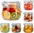 SKOCHE 17oz Glass Jars with Airtight Lids 6 Pack, Air Tight Glass Storage Jar by SKOCHE