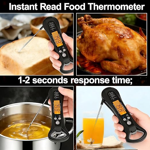 Instant Read Meat Thermometer for Cooking – Waterproof Digital Food Thermometer - Image 8