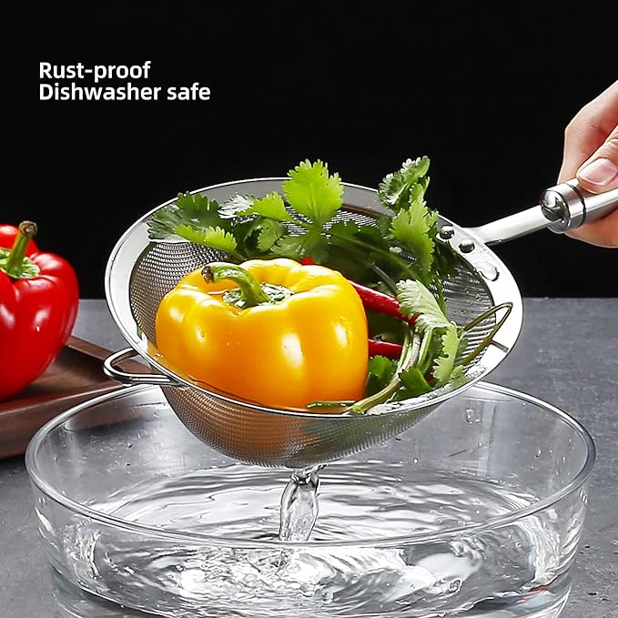 304 Stainless Steel Fine Mesh Strainers - Image 3