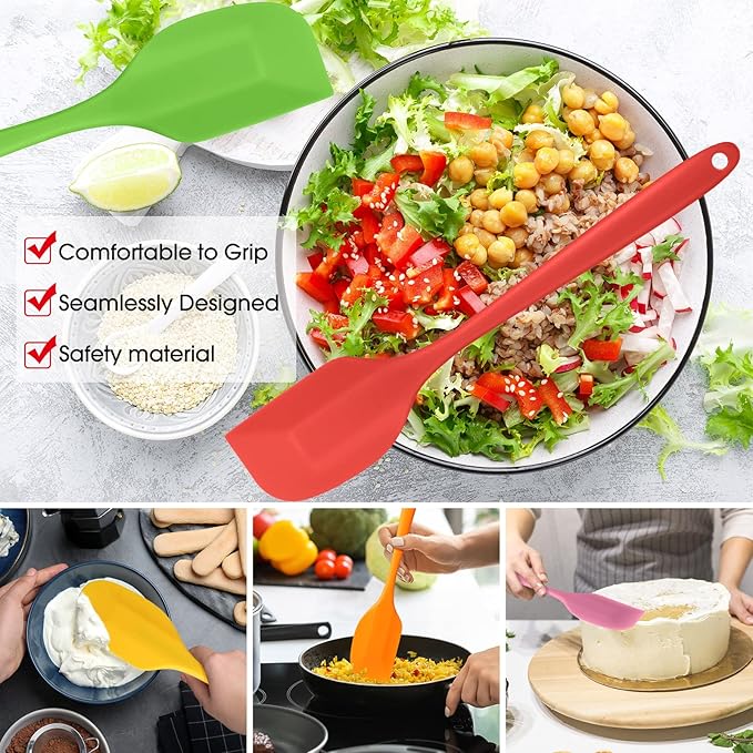 Irenare 36 Pcs Mini Silicone Spatulas Bulk 8.3 Inch Heat Resistant Scrapers - Image 5