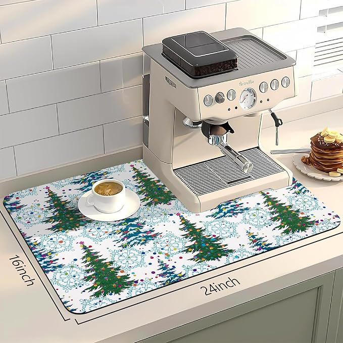Bloss Christmas Drying Mat, Fit Under Coffee Maker Machine / Counter - Image 6