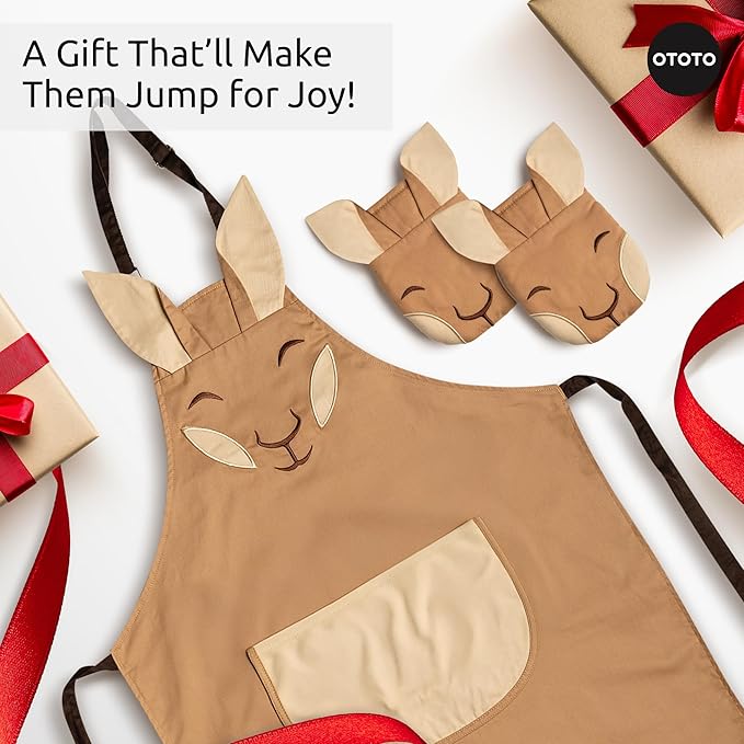 OTOTO Aproo Kitchen Set – Oven Mitts and Chef Apron - Image 7