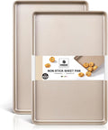HONGBAKE 2 Pack Jelly Roll Pan 15x10, Commercial Cookie Sheets by HONGBAKE