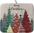Christmas Trees Dish Drying Mat Winter Holiday Kitchen Dishes Pad 16x18 Inch by Giwawa