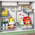 Kitstorack Under Sink Organizer, 2 Tier Under the Sink Storage, Slide out Pull by Kitstorack