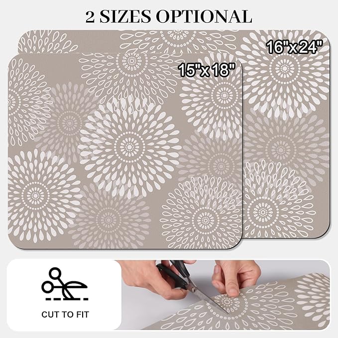 LuxStep Dish Drying Mat Super Absorbent Kitchen Counter Mat Rubber Backing - Image 2