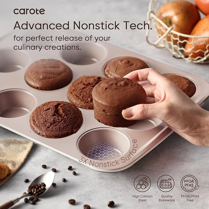 CAROTE 7-Piece Nonstick Stackable Baking Pans Set - Image 3