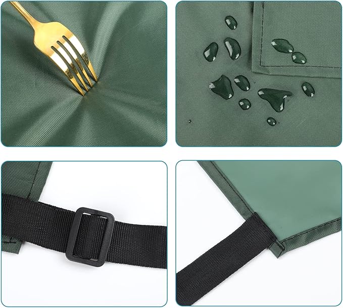 Gotega Waterproof Rubber Vinyl Apron Adjustable Dishwasher Apron - Image 5