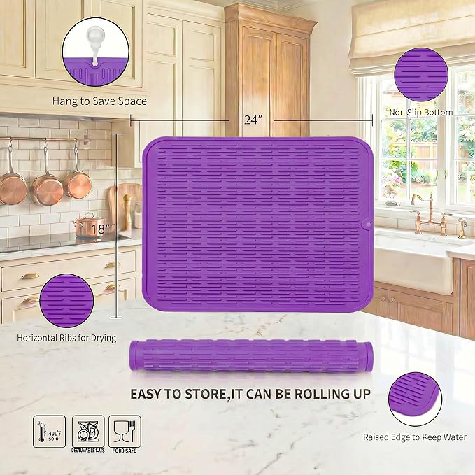 MicoYang Silicone Dish Drying Mat - Image 2