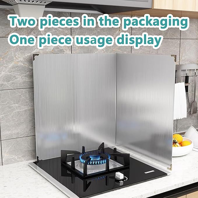 Grease Stove Splash Guard for Cooking | 2 Sided Kitchen Stove Splatter Guard - Image 6