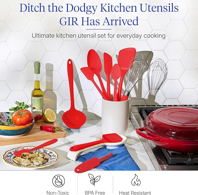 GIR: Get It Right 10-Piece Silicone Ultimate Kitchen Utensil Set – Spatulas - Image 2