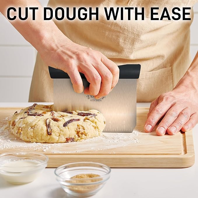 Zulay Premium Multi-purpose Stainless Steel Bench Scraper & Chopper, Quick & - Image 2