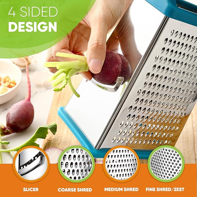 Spring Chef Handheld Stainless Steel XL Parmesan Cheese Grater - Image 6