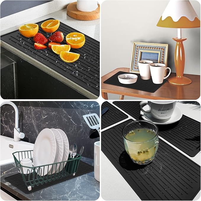 GeeRic Dish Drying Mats, Heat-resistant Silicone Mat - Image 6