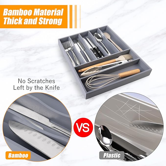 Kitchen Silverware Drawer Organizer and Storage Organizador Small De Cucharas y - Image 4