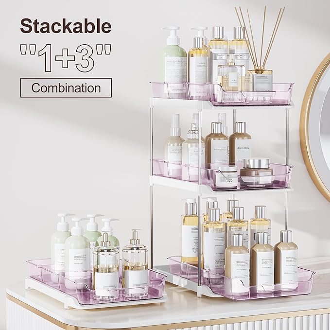 Delamu 2-Tier Multi-Purpose Bathroom Under Sink Organizers and Storage - Image 3