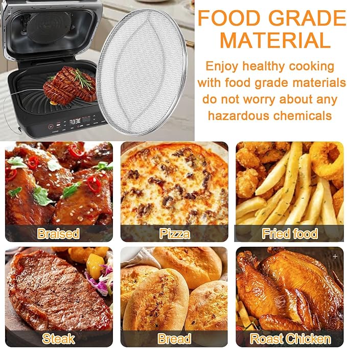 Splatter Shield for Ninja FG551 Foodi Smart XL Grill, Replacement Stainless - Image 9