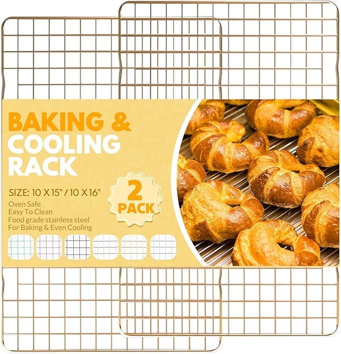 2 PCS Cooling Racks for Cooking and Baking, 15x10 Inches Stainless Steel by Unknown
