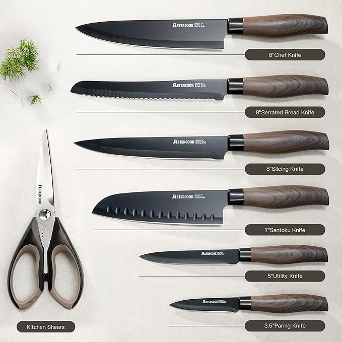 Astercook Knife Set, 13-Piece Kitchen Knives Set - Image 3