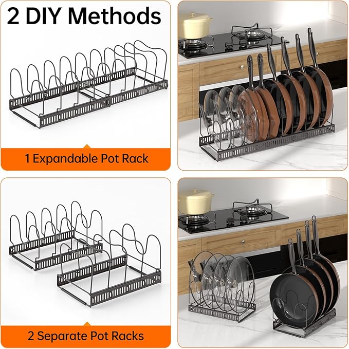 MUDEELA Pots and Pans Organizer Rack - Image 5