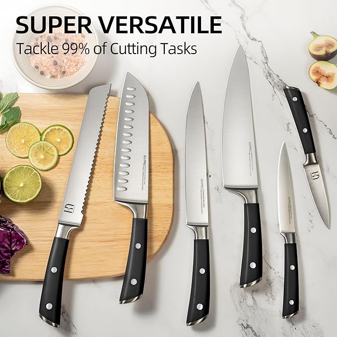 KnifeSaga Knife Set, Japanese High Carbon Stainless Steel Set of Knives - Image 8