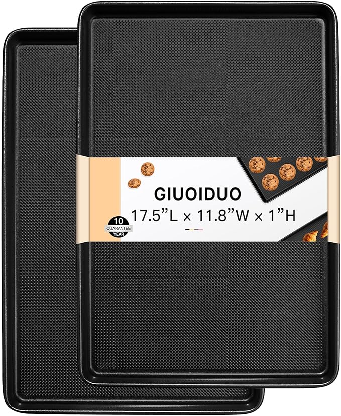 2-Pack Commercial & Home Baking Sheet Pans by GIUOIDUO