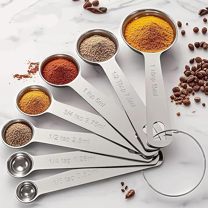 TILUCK Stainless Steel Measuring Spoons Set, Coffee Scoop Spoon, Kitchen Gadgets - Image 6