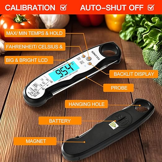 KULUNER TP-01 Waterproof Digital Instant Read Meat Thermometer - Image 4