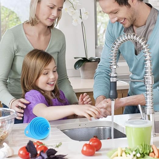 Funnels for Kitchen Use, Food Grade Silicone Collapsible Kitchen Funnel - Image 5