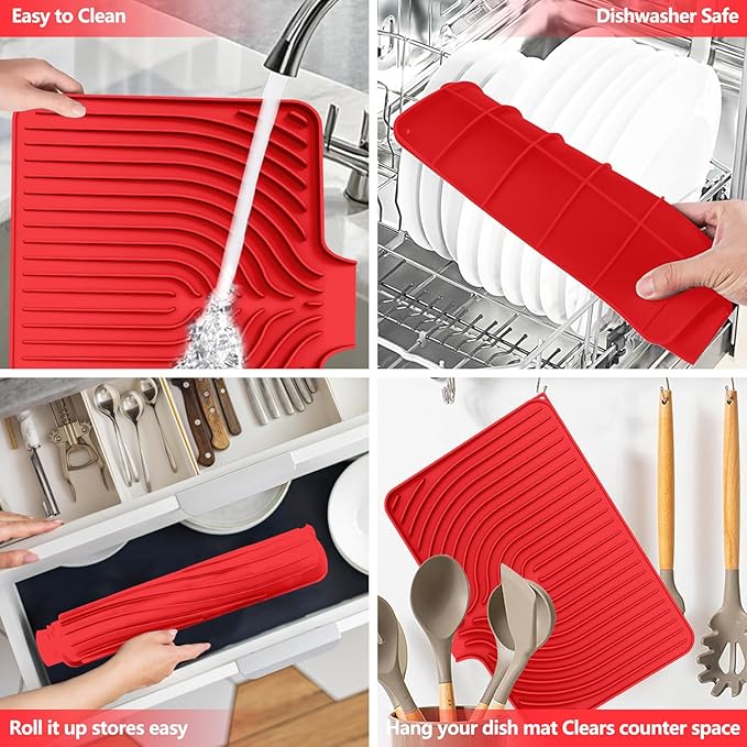 Dish Drying Mat for Kitchen Counter, - Image 5