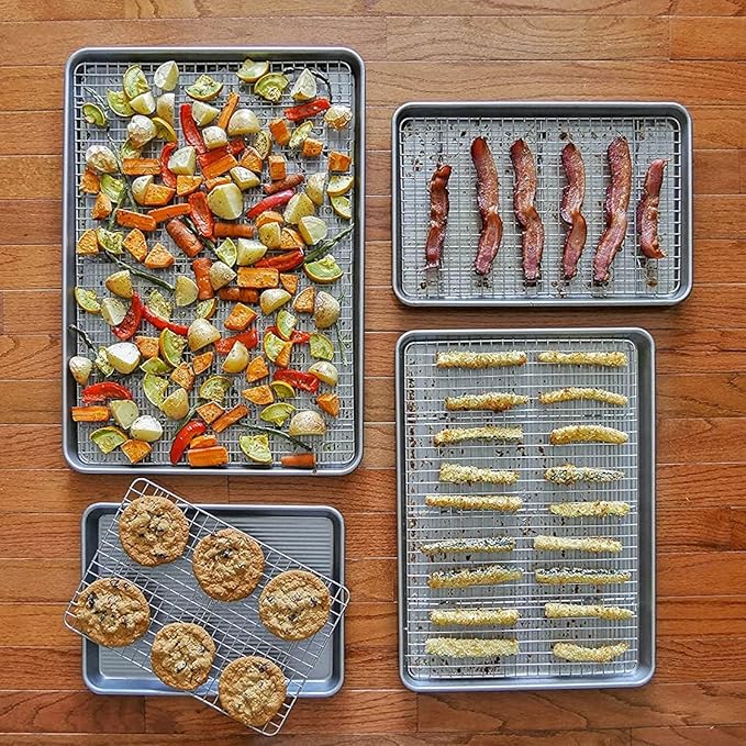 USA Pan Bakeware Half Sheet Baking Pan and Bakeable Nonstick and Cooling Rack - Image 6