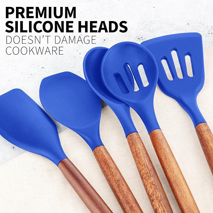 Zulay Kitchen Non-Stick Silicone Cooking Utensils Set - Image 9