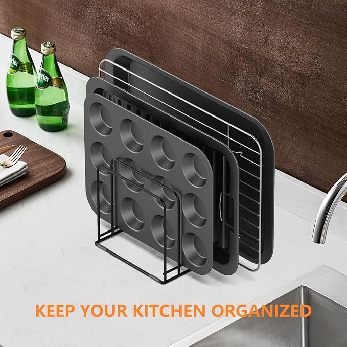 KORRTFID Kitchen Cabinet Organizer, Steel Cookware Holder, Divided Holder - Image 6