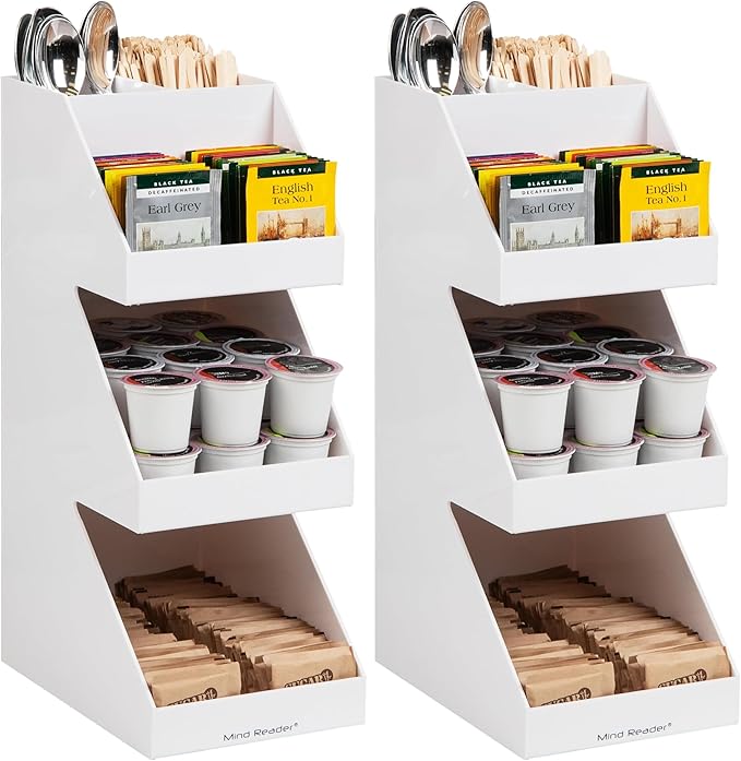 Mind Reader Coffee Tea Utensil and Condiment Station, Countertop Organizer by MindReader