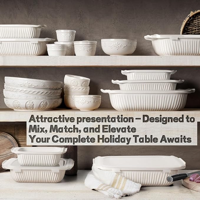 Artena Casserole Dishes For Oven, Ceramic Baking Dish, Large Lasagna Pan - Image 5