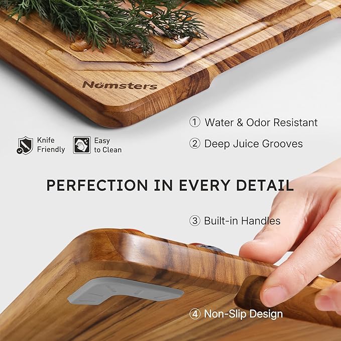 Teak Wood Cutting Board 17inch Wooden Chopping Board - Image 6