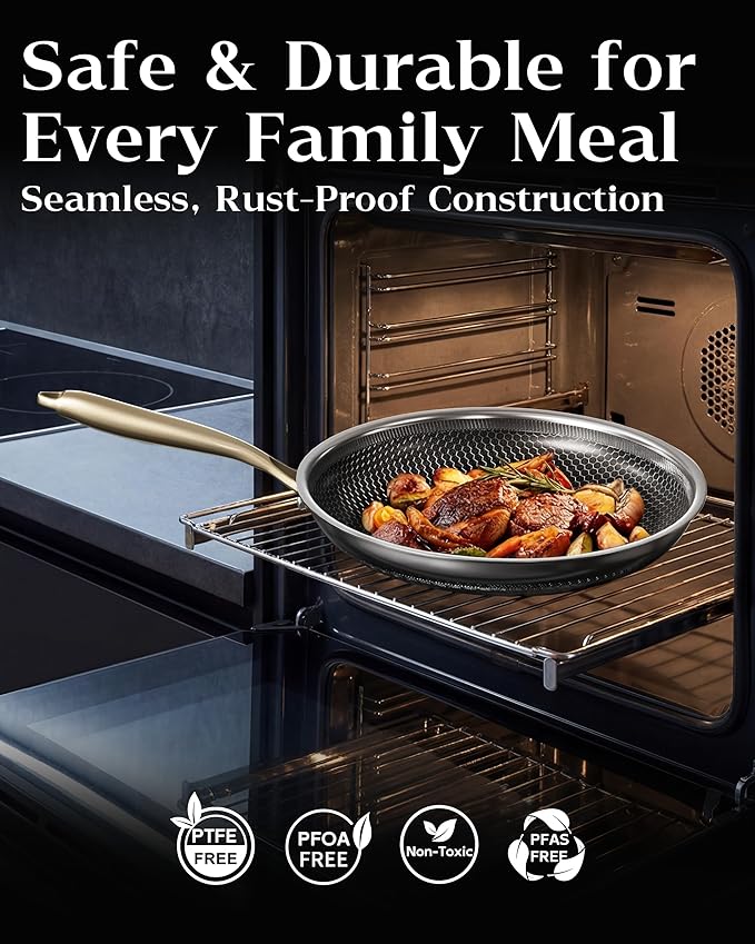 Honeycomb Stainless Steel Nonstick Frying Pan - Image 5