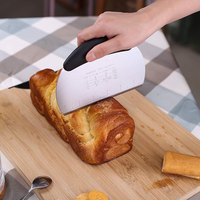 1 pcs Dough Pastry Scraper Chopper/Stainless Steel Dough Scraper Cutter - Image 2