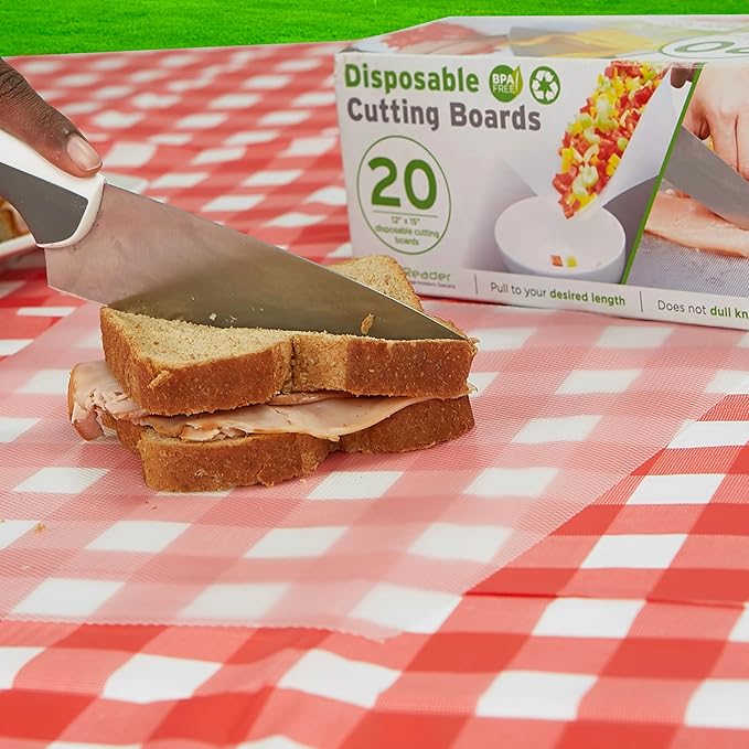 Mind Reader E-Z Board Disposable Plastic Cutting Board, 20 sf, 13.78"L x 3.35"W - Image 4